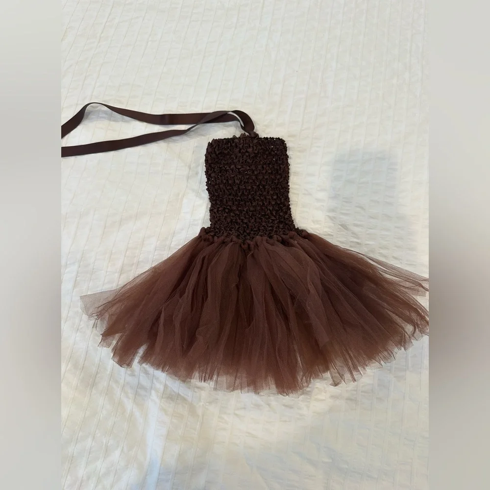 Brown tutu dress size Newborn